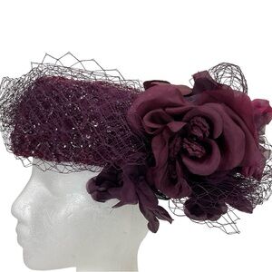 Suzanne Custom Millinery Wine Hat
